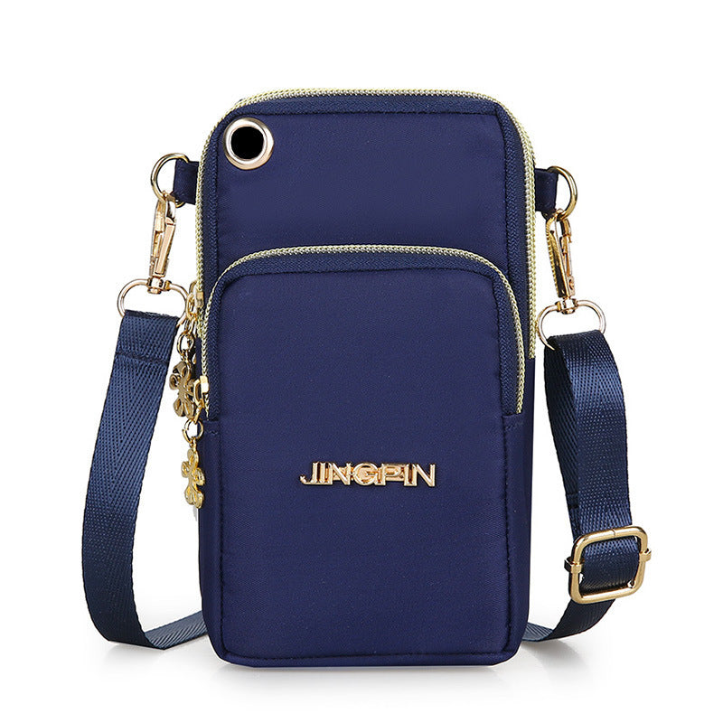 Handytasche Damen Umhängetasche 3-lagiges Reißverschluss-Design Kleine Umhängetaschen Geldbörse
