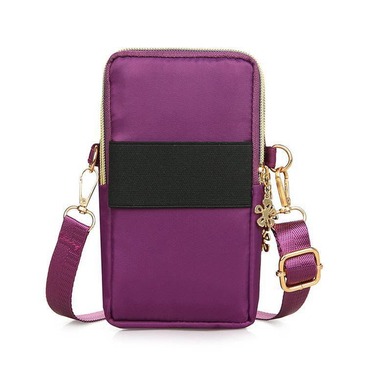 Handytasche Damen Umhängetasche 3-lagiges Reißverschluss-Design Kleine Umhängetaschen Geldbörse