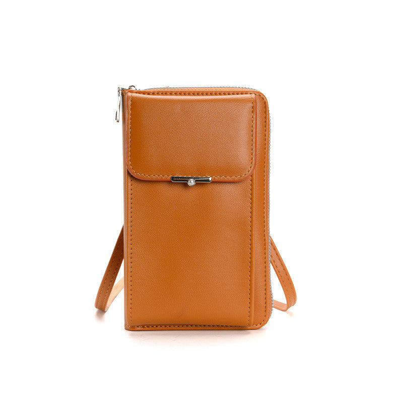 Mode Große Kapazität Handy Taschen Frauen Kleine Zipper Umhängetasche Umhängetasche Lange Brieftasche