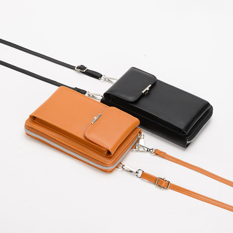 Mode Große Kapazität Handy Taschen Frauen Kleine Zipper Umhängetasche Umhängetasche Lange Brieftasche