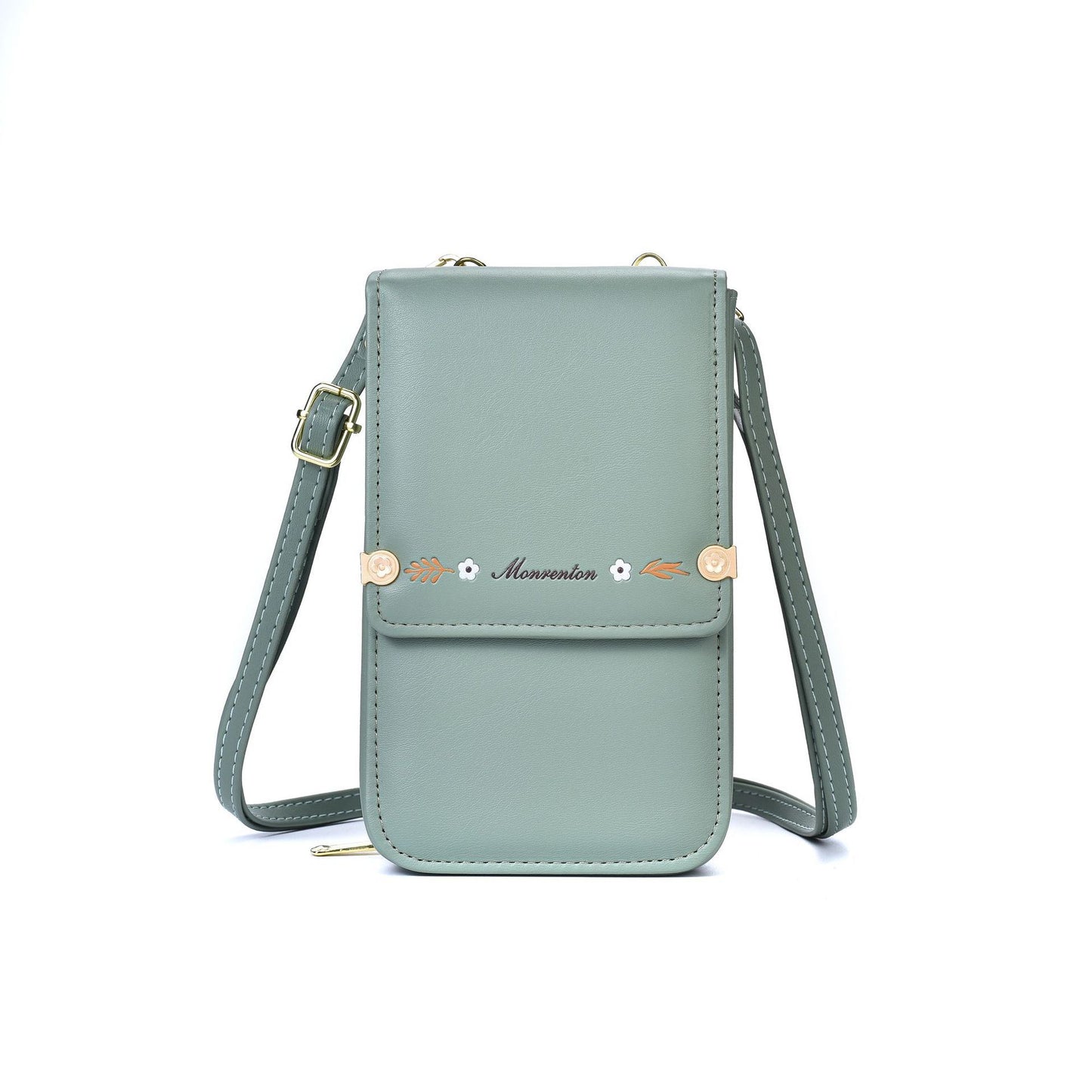 Blumen Stickerei Handy Taschen Für Frauen Umhängetasche Damen Lange Brieftasche