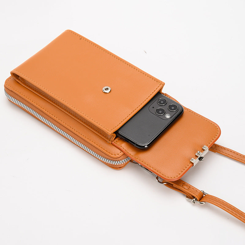 Mode Große Kapazität Handy Taschen Frauen Kleine Zipper Umhängetasche Umhängetasche Lange Brieftasche