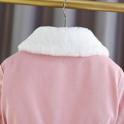 Winterkleidung für Mädchen: Wattierter Mantel/Jacke aus Baumwolle