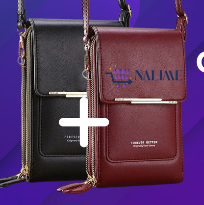 Touchscreen-Handytasche, kleine Umhängetasche, lange Geldbörse für Damen