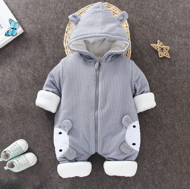 Herbst-Winter- Strampler, Babykleidung, Neugeborenen-Schneeanzug, Jungen und  Mädchen -Warm-Strampler