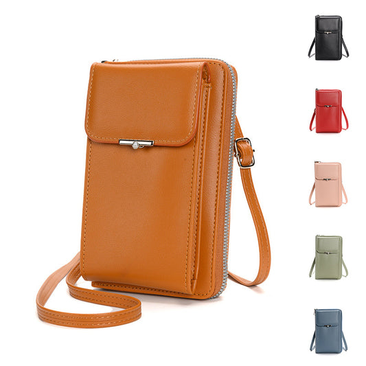 Mode Große Kapazität Handy Taschen Frauen Kleine Zipper Umhängetasche Umhängetasche Lange Brieftasche