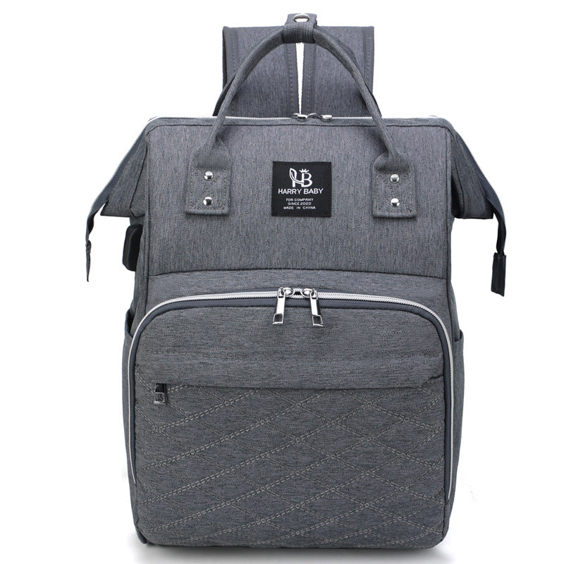 Großer Wickelrucksack mit USB-Anschluss
