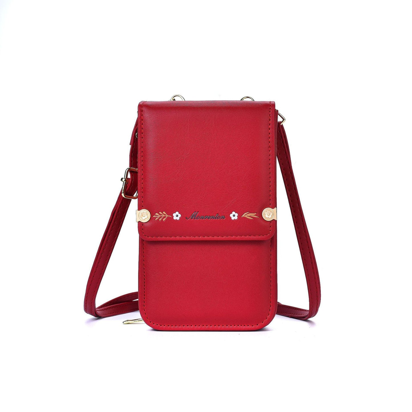 Blumen Stickerei Handy Taschen Für Frauen  Umhängetasche Damen Lange Brieftasche
