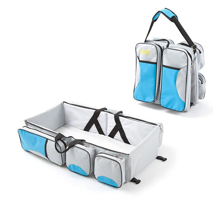 Wickeltasche mit faltbarem Babybett