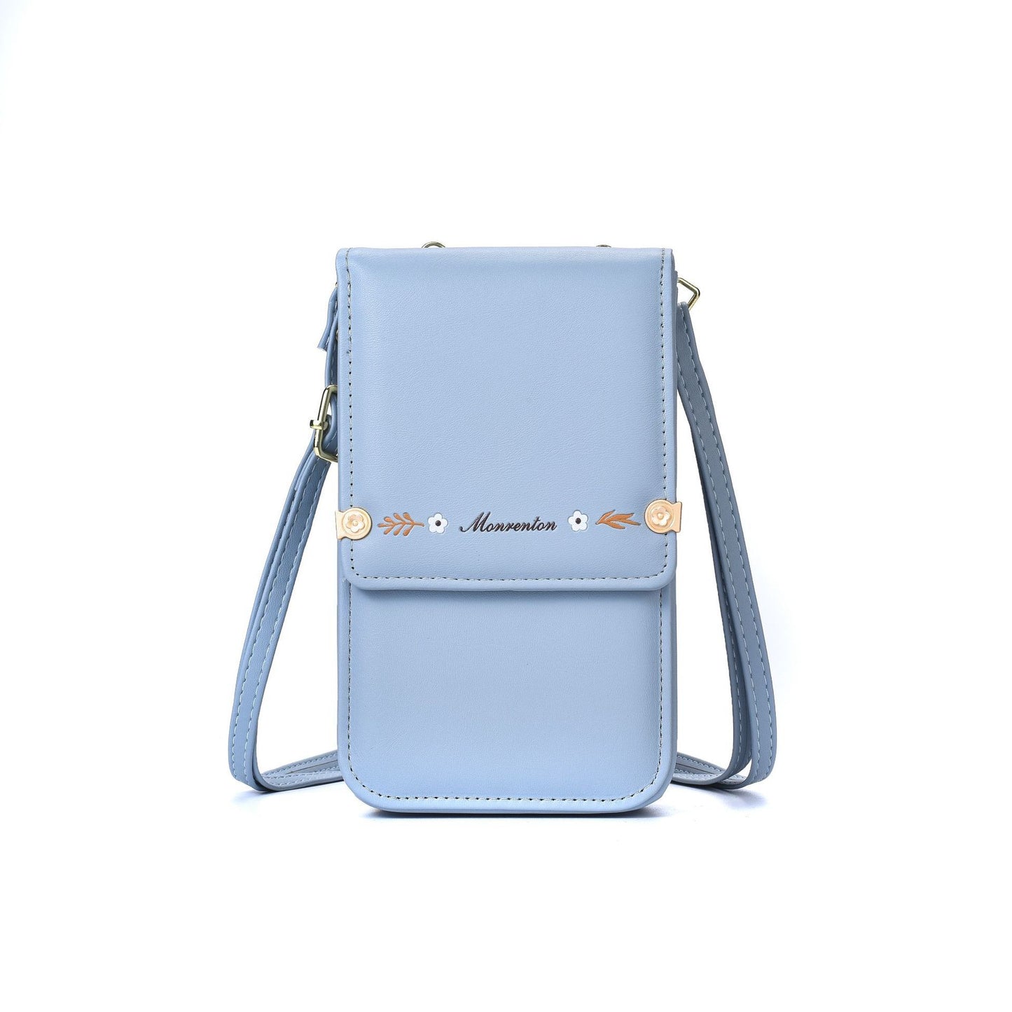 Blumen Stickerei Handy Taschen Für Frauen  Umhängetasche Damen Lange Brieftasche