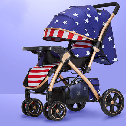 Faltbarer Kinderwagen mit Sitz- und Liegefunktion