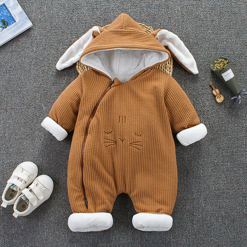 Herbst-Winter- Strampler, Babykleidung, Neugeborenen-Schneeanzug, Jungen und  Mädchen -Warm-Strampler
