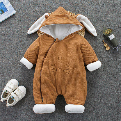 Herbst-Winter- Strampler, Babykleidung, Neugeborenen-Schneeanzug, Jungen und  Mädchen -Warm-Strampler
