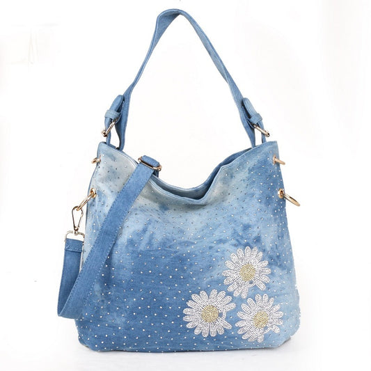 Mode Denim Canvas One Shoulder Messenger Handtasche