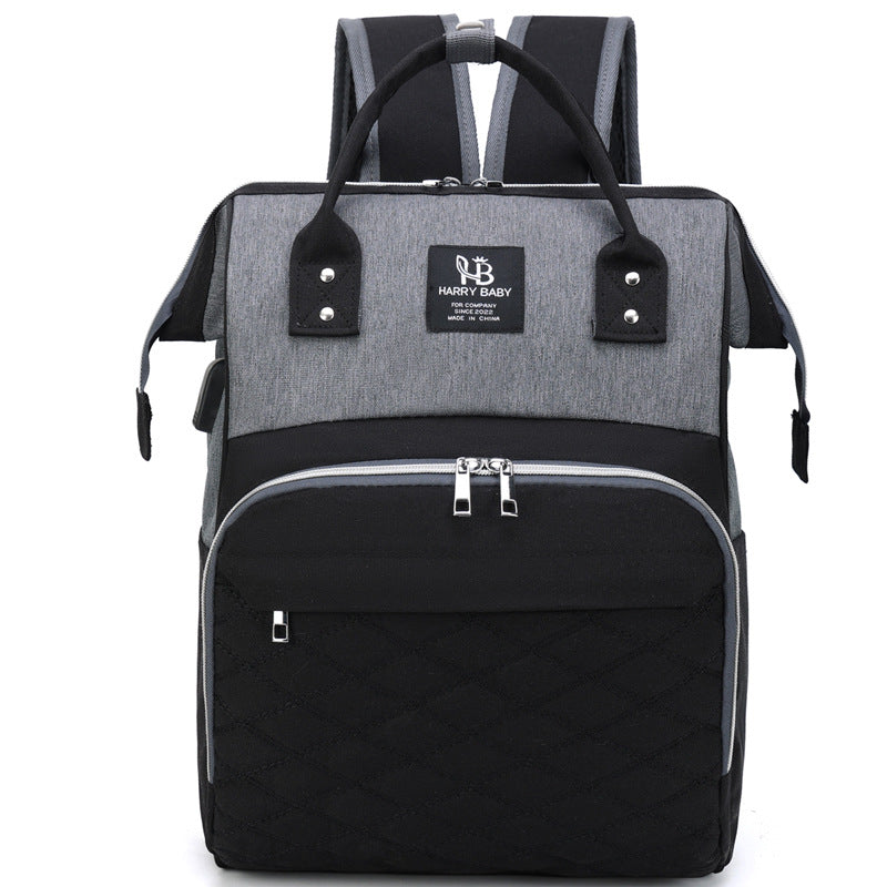 Großer Wickelrucksack mit USB-Anschluss