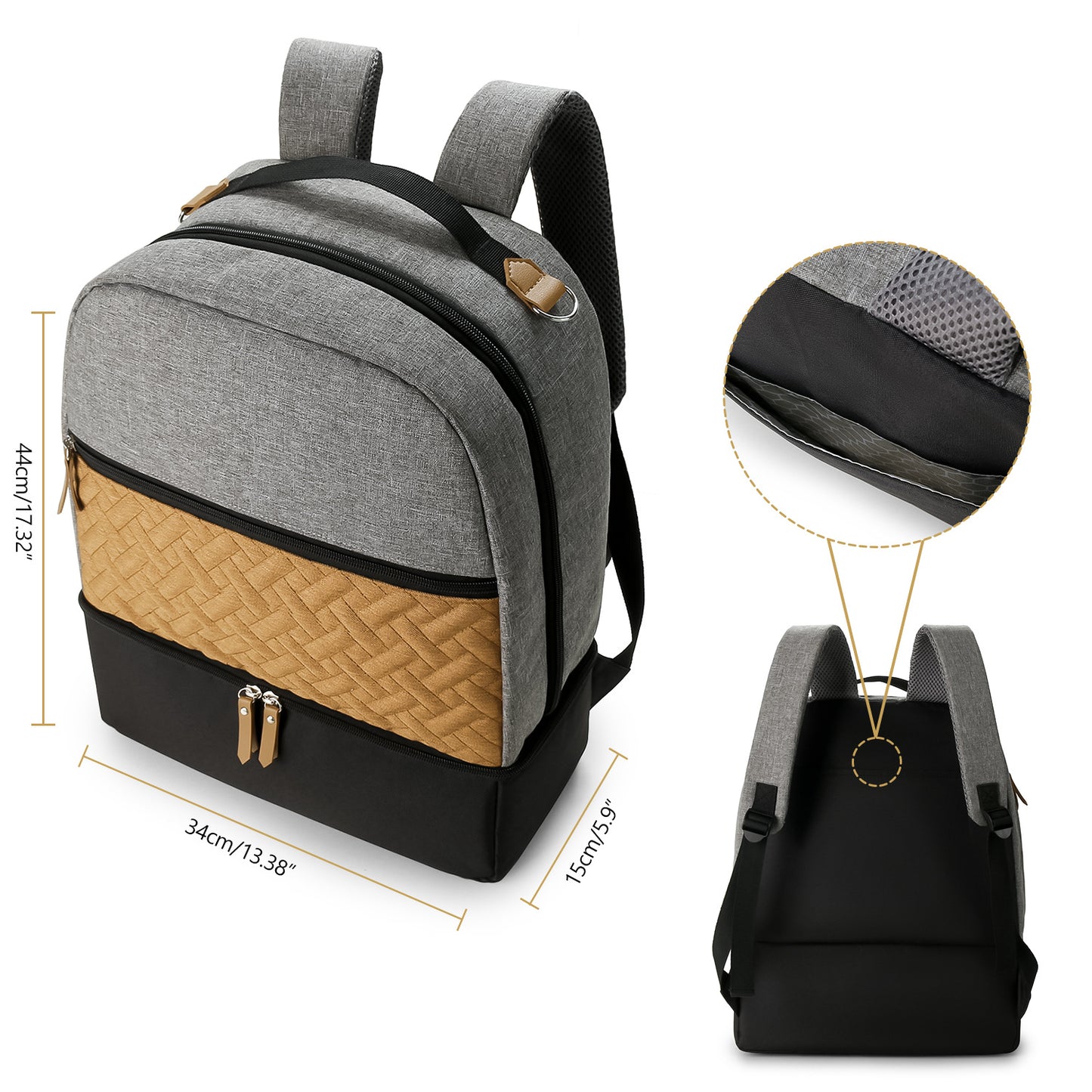 Isolierter Wickelrucksack für Babyflaschen