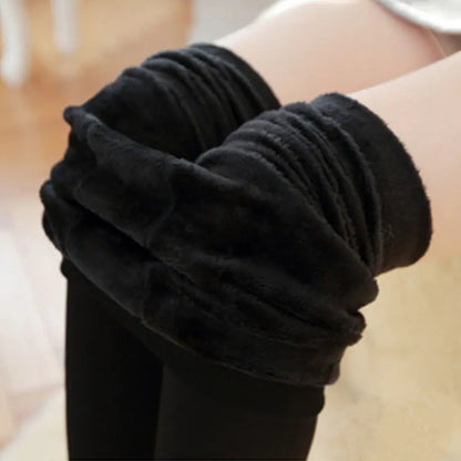 Verdickte Thermostrumpfhose aus Samt für Damen