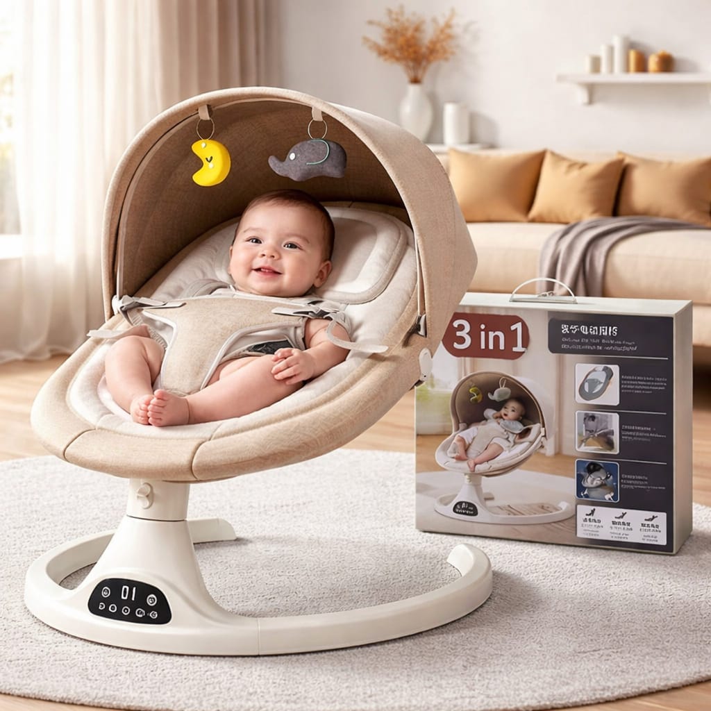 Elektrischer Schaukelstuhl für Babys, Koaxialspielzeug
