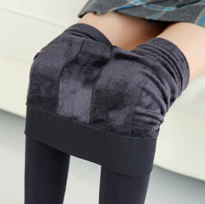 Verdickte Thermostrumpfhose aus Samt für Damen
