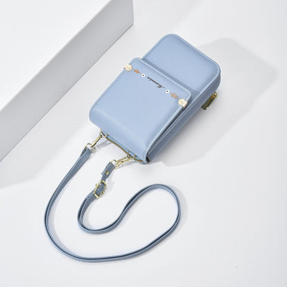 Blumen Stickerei Handy Taschen Für Frauen  Umhängetasche Damen Lange Brieftasche