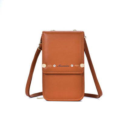 Blumen Stickerei Handy Taschen Für Frauen  Umhängetasche Damen Lange Brieftasche