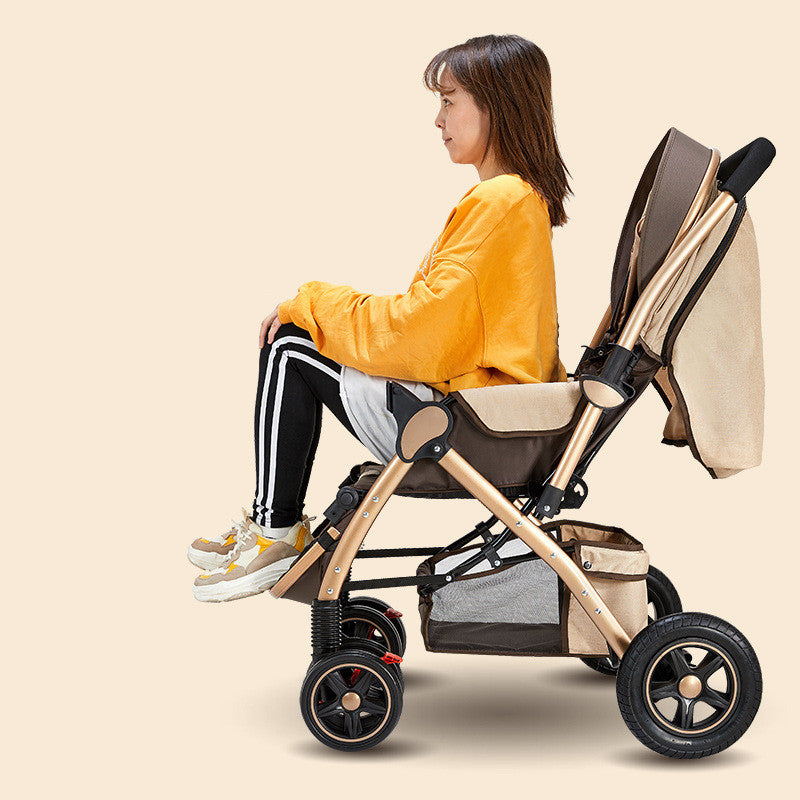 Faltbarer Kinderwagen mit Sitz- und Liegefunktion