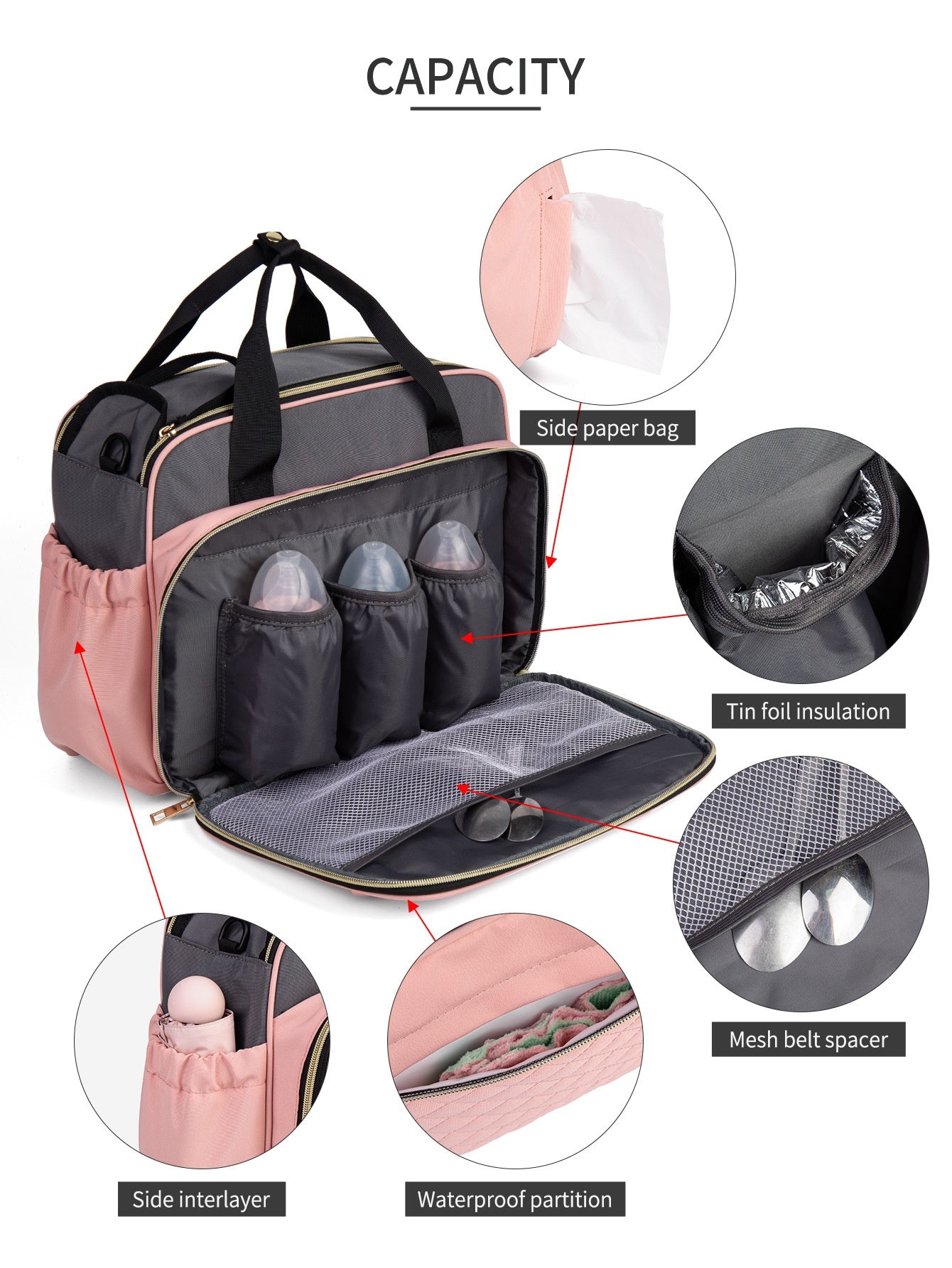 Wickelrucksack aus Oxford-Stoff